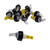 TableCraft Products 4249A 1 - 1/2 Oz.  Clear Spout Cash & Carry Proper Pour With Yellow DipTube And Black Collar