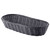TableCraft Products 2418 15" W x 6" D x 3" H Oblong Black Basket