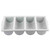 TableCraft Products 1524G 21 5/8" W x 12" D x 3 3/4" H (4) Compartment Gray Cutlery Bin