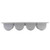 TableCraft Products 1524G 21 5/8" W x 12" D x 3 3/4" H (4) Compartment Gray Cutlery Bin