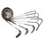 TableCraft Products 9704 14" 4 Oz. One-Piece Black Vinyl Handle Stainless Steel Ladle