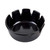 TableCraft Products 263B-1 4" x 1 3/4" Black Phenolic Classic Deepwell Ashtray