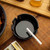 TableCraft Products 263B-1 4" x 1 3/4" Black Phenolic Classic Deepwell Ashtray