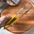 TableCraft Products 3774YEU 9 - 1/2" Spring Steel Yellow Vinyl Coated Tongs