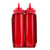 TableCraft Products C12463K 24 Oz. Red Cash & Carry WideMouth Squeeze Bottle 63mm Opening - 8 Cases of 6