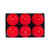 TableCraft Products C12463K 24 Oz. Red Cash & Carry WideMouth Squeeze Bottle 63mm Opening - 8 Cases of 6