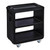 Cambro SC225S110 31.25" W x 34" H x 18" D Black Polyethylene 3 Solid Shelves Service Cart Pro