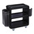 Cambro SC225S110 31.25" W x 34" H x 18" D Black Polyethylene 3 Solid Shelves Service Cart Pro