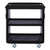 Cambro SC225S110 31.25" W x 34" H x 18" D Black Polyethylene 3 Solid Shelves Service Cart Pro