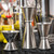 TableCraft Products 1202 0.5 Oz. & 1 Oz Rolled Edge Stainless Steel Combo Jigger With Capacity Stamping
