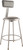 National Public Seating 6424B 39" H Gray Round Vinyl Padded Heavy Duty Steel Stool with Backrest