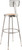 National Public Seating 6224HB 47.5" H Brown Round Wood Seat Heavy Duty Steel Stool with Gray Backrest