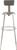 National Public Seating 6430HB 53.5" H Gray Round Vinyl Padded Heavy Duty Steel Stool with Backrest