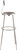 National Public Seating 6430HB 53.5" H Gray Round Vinyl Padded Heavy Duty Steel Stool with Backrest