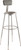 National Public Seating 6430HB 53.5" H Gray Round Vinyl Padded Heavy Duty Steel Stool with Backrest