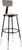 National Public Seating 6224HB-10 47.5" H Brown Round Wood Seat Heavy Duty Steel Stool with Black Backrest
