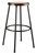 National Public Seating 6230-10 30" H Brown Round Metal Seat Gray Frame Heavy Duty Steel Stool