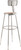 National Public Seating 6230HB 43.5" H Brown Round Wood Seat Heavy Duty Steel Stool with Gray Backrest