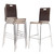 National Public Seating BCS21 Bushwick Series 46.5" H Espresso Laminated Plywood Seat and Chrome Frame Stack Cafe Barstool with Back