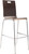 National Public Seating BCS21 Bushwick Series 46.5" H Espresso Laminated Plywood Seat and Chrome Frame Stack Cafe Barstool with Back