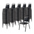 National Public Seating 9110-B 9100 Series 17.5" W Black Stacking Upholstered Chair