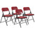 National Public Seating 818 800 Series 18.75" W Burgundy Premium Lightweight Plastic Folding Chair