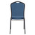 National Public Seating 9374-BT 9300 Series 17.75" W Blue Seat and Black Sandtex Frame Delux Stack Chair