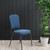 National Public Seating 9374-BT 9300 Series 17.75" W Blue Seat and Black Sandtex Frame Delux Stack Chair
