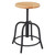 National Public Seating 6800W-10 6800 Series 25" H Brown Metal Seat and Black Frame Swivel Designer Stool