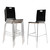 National Public Seating BCS23 Bushwick Series 46.5" H Black Laminated Plywood Seat and Chrome Frame Stack Cafe Barstool with Back