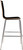 National Public Seating BCS23 Bushwick Series 46.5" H Black Laminated Plywood Seat and Chrome Frame Stack Cafe Barstool with Back