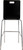 National Public Seating BCS23 Bushwick Series 46.5" H Black Laminated Plywood Seat and Chrome Frame Stack Cafe Barstool with Back