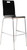 National Public Seating BCS23 Bushwick Series 46.5" H Black Laminated Plywood Seat and Chrome Frame Stack Cafe Barstool with Back