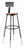 National Public Seating 6230HB-10 43.5" H Brown Round Wood Seat Heavy Duty Steel Stool with Black Backrest