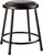 National Public Seating 6418-10 26.5" Black Round Seat Vinyl Padded Steel Stool with Legs