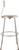 National Public Seating 6230B 45" H Brown Round Wood Seat Heavy Duty Steel Stool with Gray Backrest
