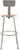 National Public Seating 6230B 45" H Brown Round Wood Seat Heavy Duty Steel Stool with Gray Backrest