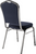National Public Seating 9354-SV 9300 Series 17.75" W Midnight Blue Seat and Silvervein Frame Delux Stack Chair