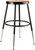 National Public Seating 6218H-10 26.5" H Brown Round Metal Seat Black Frame Heavy Duty Steel Stool