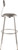 National Public Seating 6424HB 47.5" H Gray Round Vinyl Padded Heavy Duty Steel Stool with Backrest