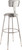 National Public Seating 6424HB 47.5" H Gray Round Vinyl Padded Heavy Duty Steel Stool with Backrest