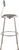 National Public Seating 6430B10 45" H Gray Round Heavy Duty Vinyl Padded Steel Stool with Backrest