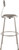 National Public Seating 6430B10 45" H Gray Round Heavy Duty Vinyl Padded Steel Stool with Backrest