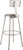 National Public Seating 6430B10 45" H Gray Round Heavy Duty Vinyl Padded Steel Stool with Backrest