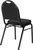 National Public Seating 9260-BT 9200 Series 17.75" W Ebony Black Seat and Black Sandtex Frame Premium Stack Chair