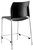 National Public Seating 8810C-11-10 8800 Series 24" H Black Polypropylene Seat and Chrome Frame Cafetorium Bar Stool with Back