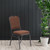 National Public Seating 9361-BT 9300 Series 17.75" W Chocolatier Seat and Black Sandtex Frame Delux Stack Chair