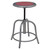 National Public Seating 6818-02 6800 Series 24" H Burgundy Metal Seat and Gray Frame Swivel Height Adjustable Designer Stool