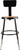 National Public Seating 6218HB-10 41.5" H Brown Round Wood Seat Heavy Duty Steel Stool with Black Backrest