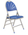National Public Seating 1105 1100 Series 18.5" W Blue Plastic Deluxe Fan Back Folding Chair